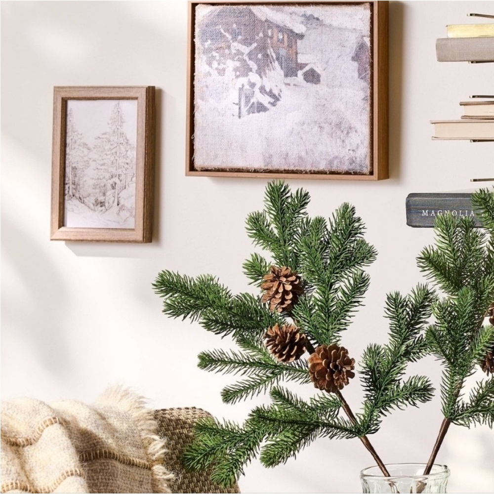 HEARTH & HAND NWT sketched tree framed wall art -6x8 - Picture 2 of 6